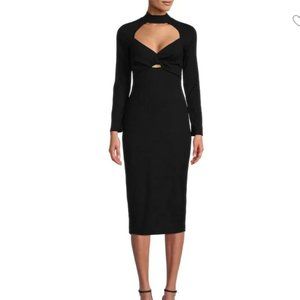 ASTR The Label Rib Knit Twist Front Midi Dress Size: XS